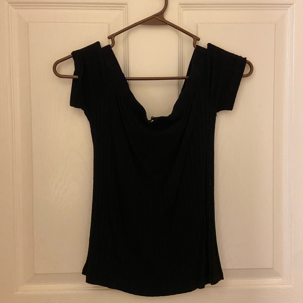 Off the shoulder black top